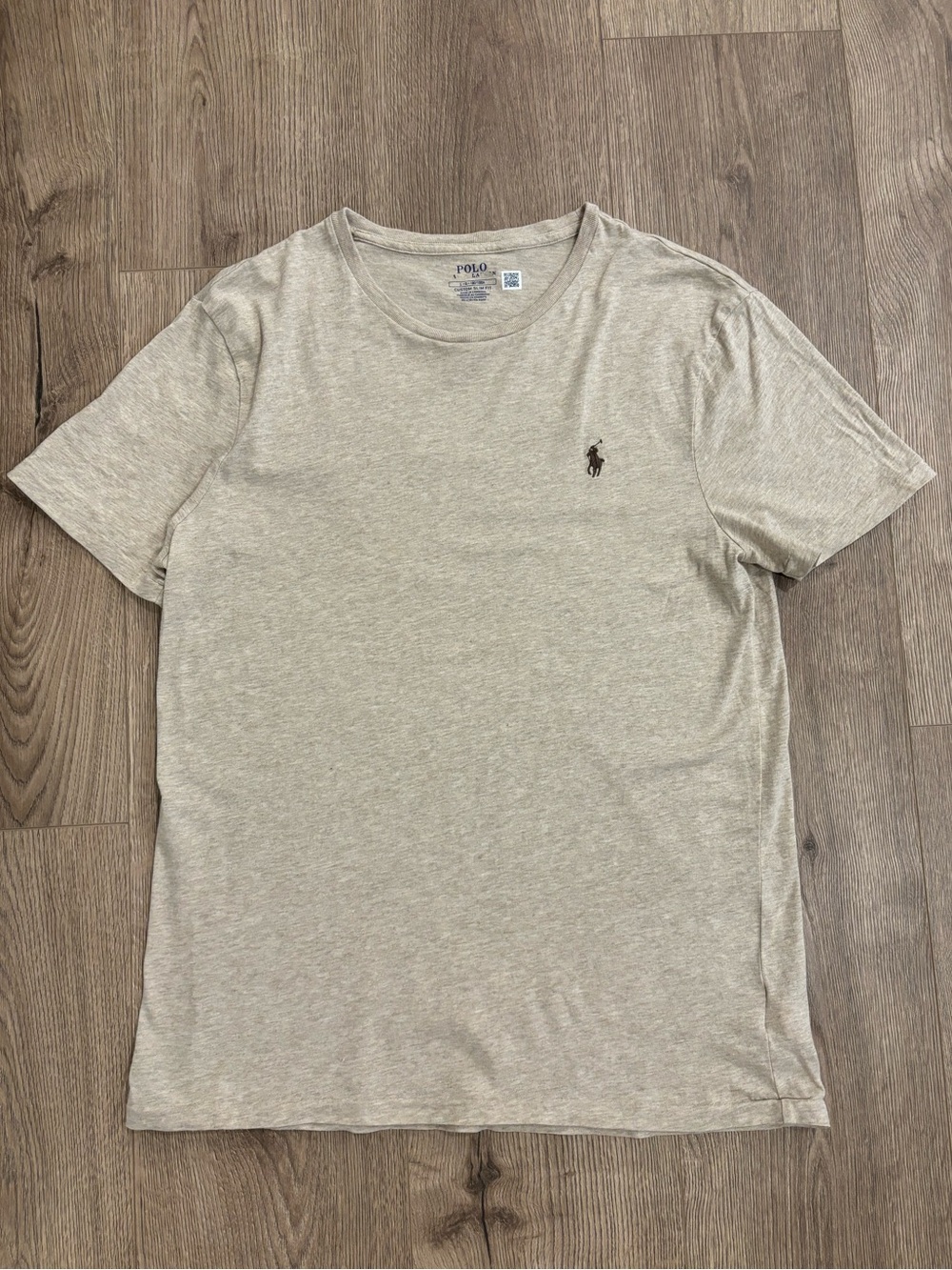 Polo Ralph Lauren Custom Slim Fit Crewneck T Shirt Expedition Dune Heather